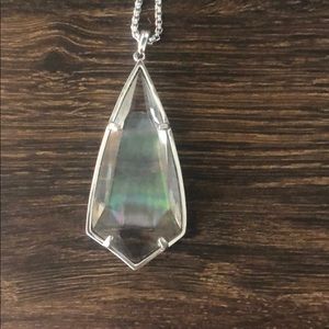 Kendra Scott black & clear glass necklace